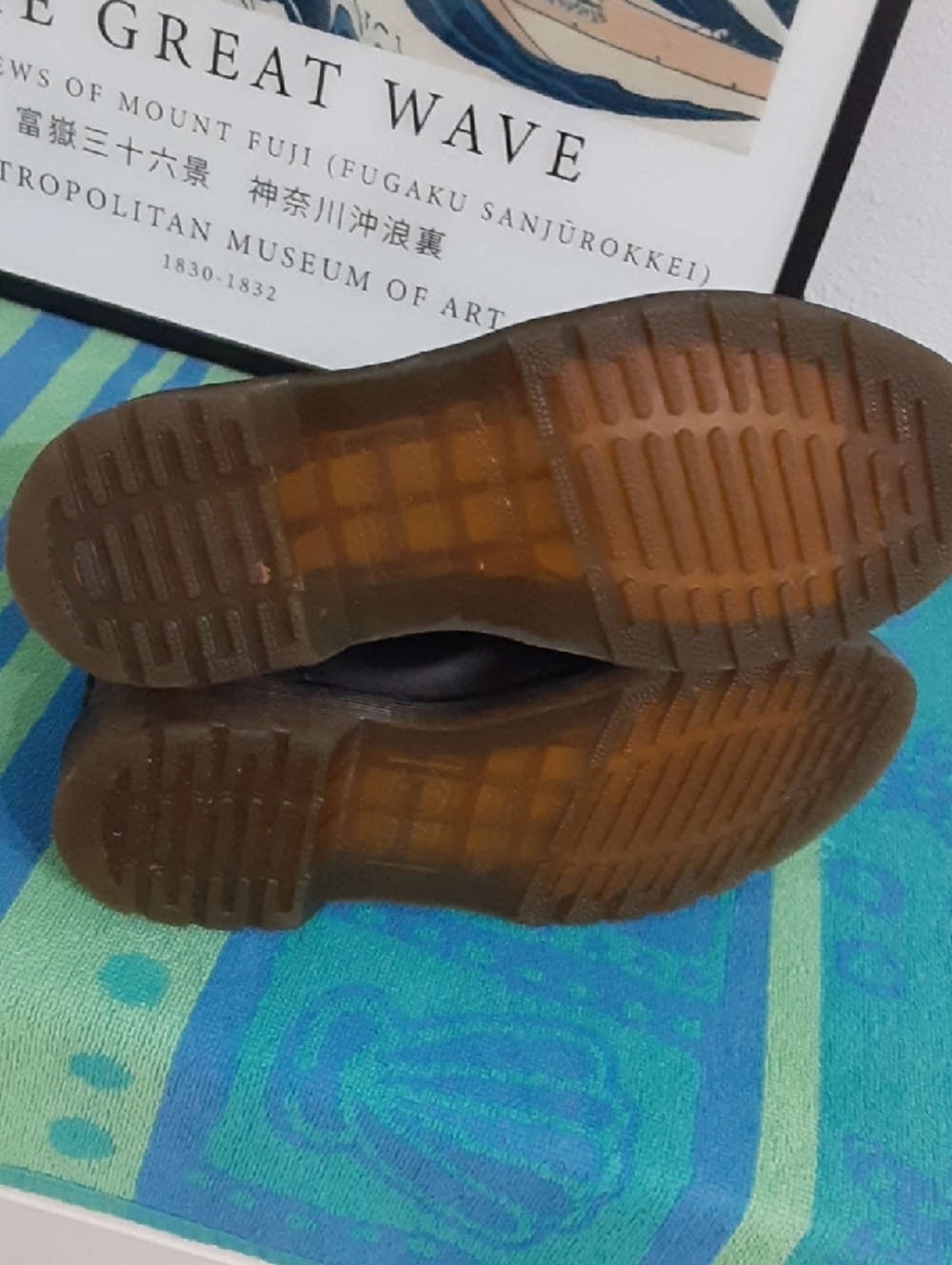 Dr. Martens Black Chelsea Boots with Yellow Stitching Clean  Worn  A Few  Times - Picture 4 of 12